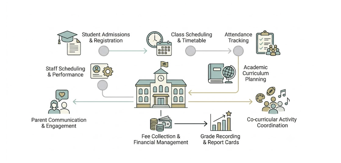 School management system illustration