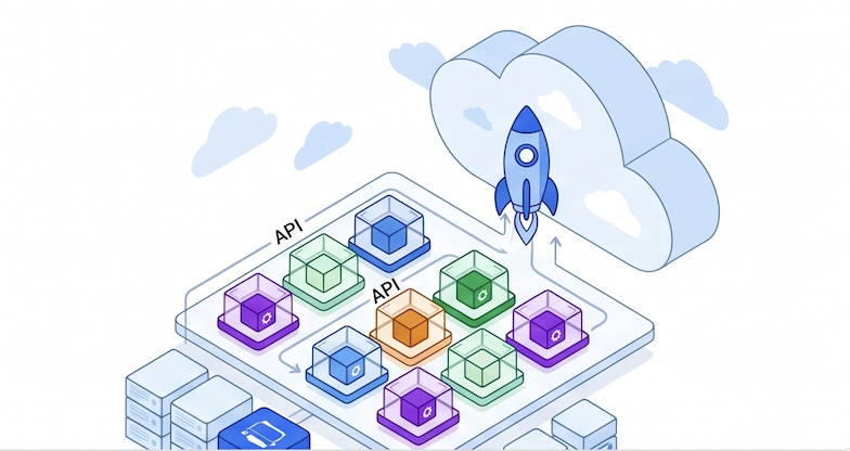 Cloud Native Development architecture illustration