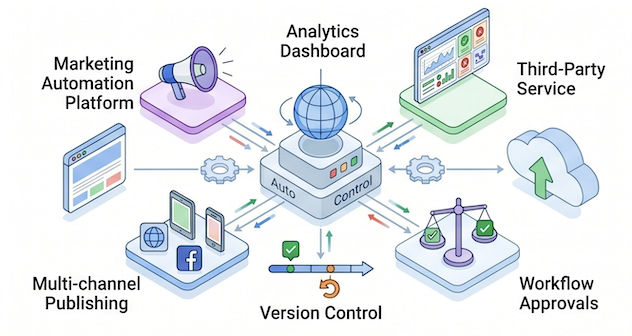 CMS integration with multiple channels and platforms