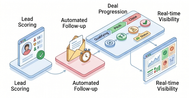 CRM workflow automation and sales tracking