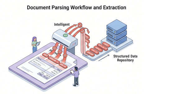 Document Parsing workflow and extraction