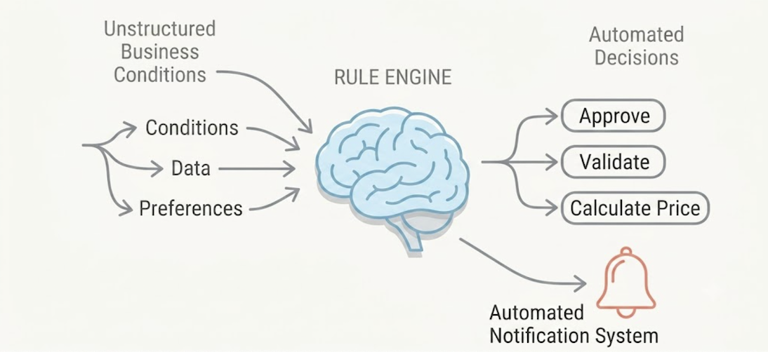 Rule Engine decision system illustration